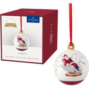 imageVilleroy ampamp Boch  Annual Christmas Edition 2024 Ornament Ball Premium Porcelain Exclusive Collectors Piece 25x25x3 in