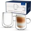 imageVilleroy ampamp Boch Artesano Hot ampamp Cold Beverages Latte Macchiato Glass Large Set of 2 Glasses DoubleWalled Glasses for Cold and Hot Beverages Borosilicate Glass DishwasherSafe MicrowaveSafeTransparent