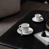 imageVilleroy ampamp Boch Manufacture Rock Blanc Coffee Saucer Elegant Premium Porcelain Dishwasher Safe White