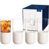 imageVilleroy ampamp Boch  Manufacture Rock Blanc Long Drink Tumbler Set 4 pcs Set of Drinking Glasses for Cocktails and Mocktails 145 oz Crystal Glass Matte White Slate Look