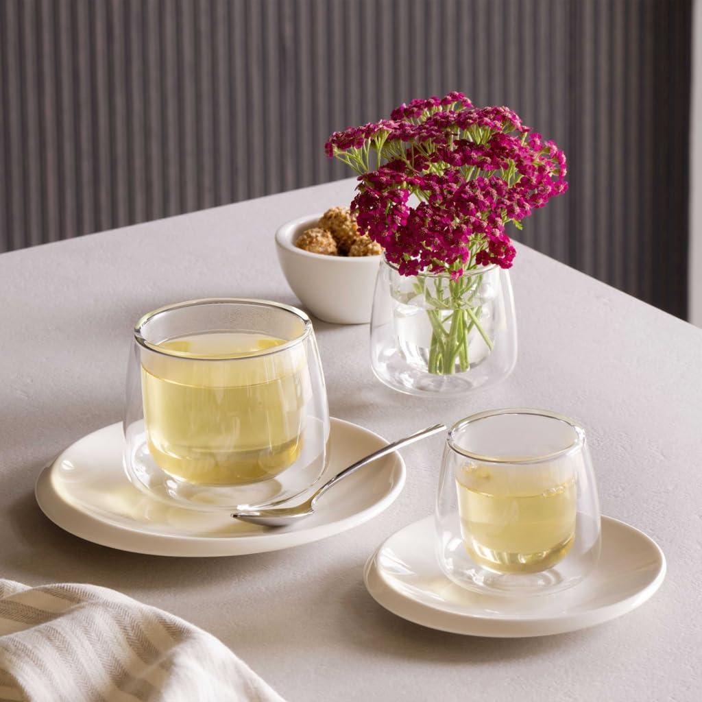 imageVilleroy ampamp Boch  Artesano Hot ampamp Cold Beverages Coffee Mug Set of 2 Glasses DoubleWalled Glasses for Hot and Cold Beverages 9 oz Borosilicate Glass DishwasherSafe MicrowaveSafeTransparent