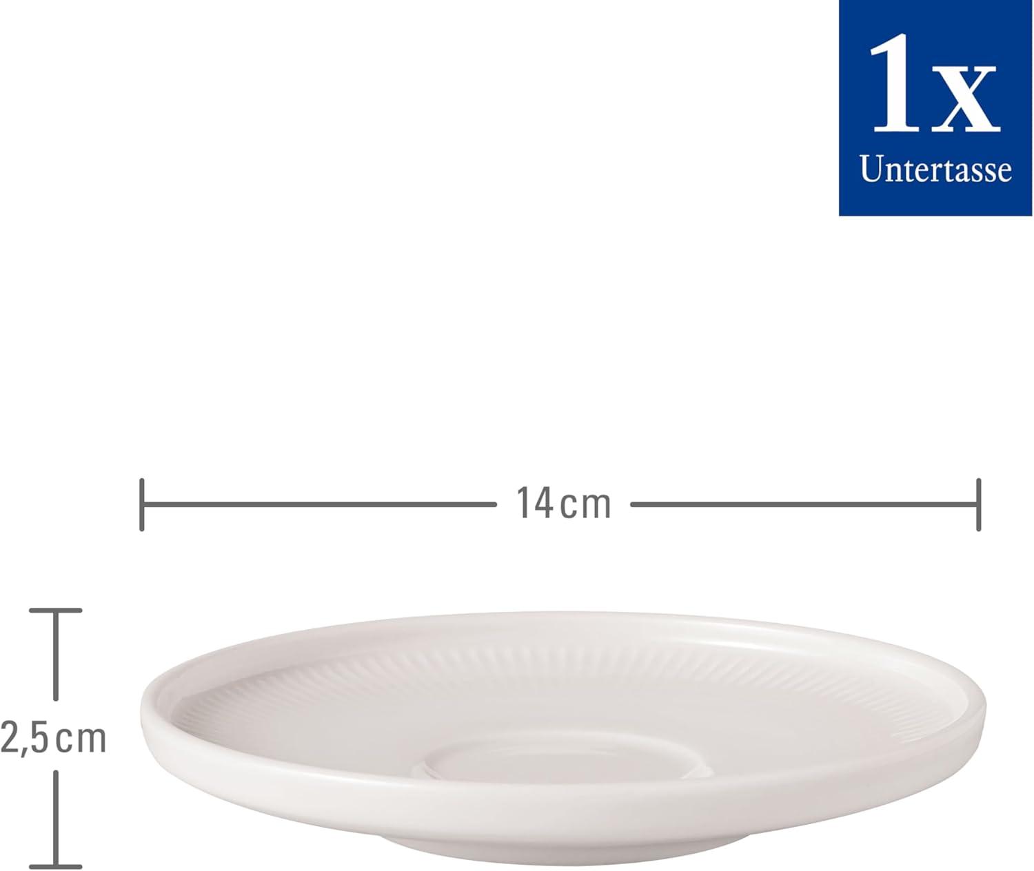 imageVilleroy ampamp Boch Afina Espresso Cup Saucer Premium Porcelain Made in Germany Dishwasher and Microwave Safe 45 in Stackable WhiteClassic