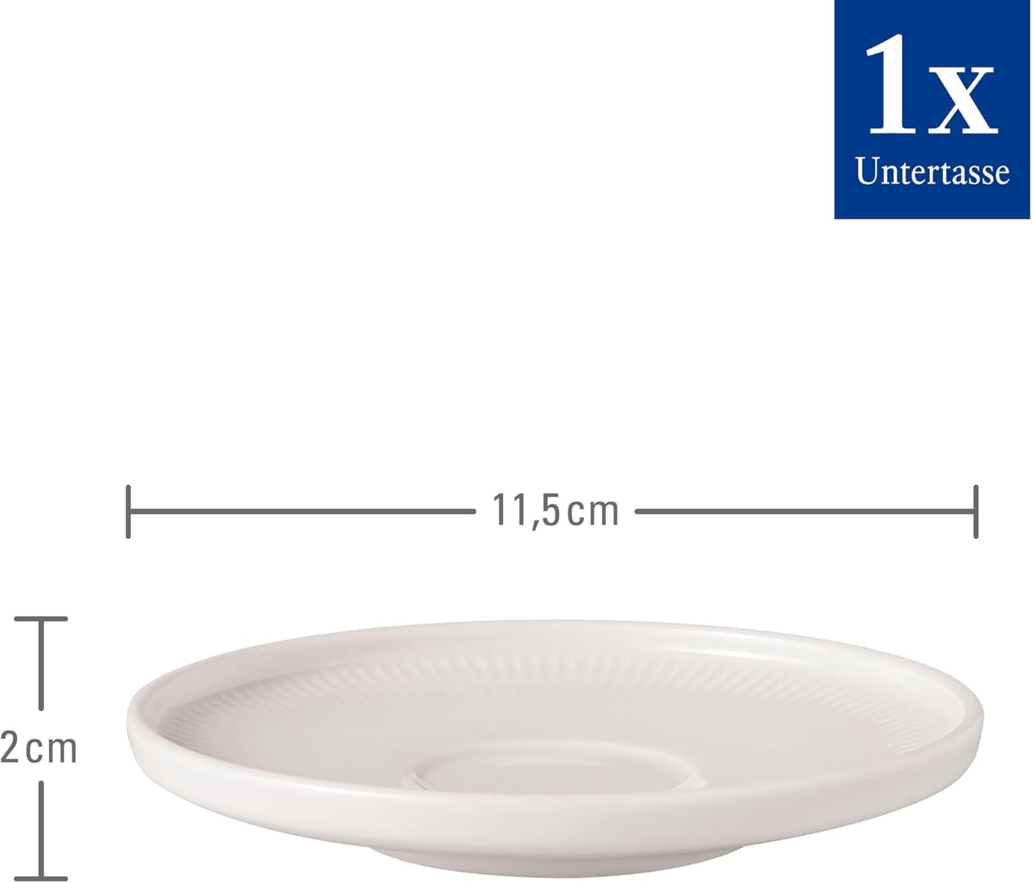 imageVilleroy ampamp Boch Afina Espresso Cup Saucer Premium Porcelain Made in Germany Dishwasher and Microwave Safe 45 in Stackable WhiteEspresso Saucer