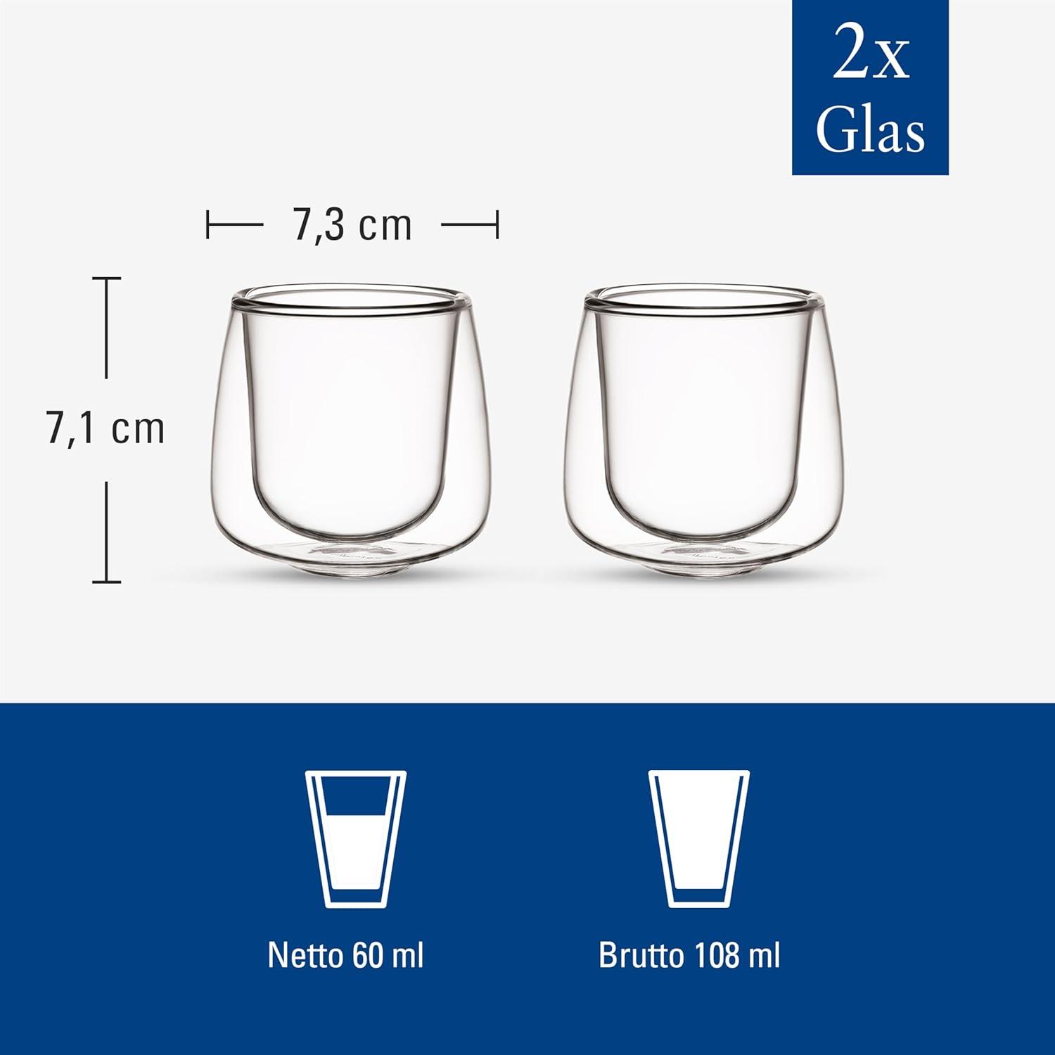 imageVilleroy ampamp Boch Artesano Hot ampamp Cold Beverages Espresso Mug Set of 2 Glasses DoubleWalled Glasses for Cold and Hot Beverages 375 oz Borosilicate Glass DishwasherSafe MicrowaveSafe