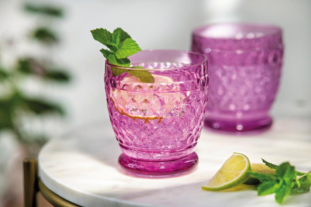 imageVilleroy ampamp Boch Boston Berry Crystal Double OldFashioned Glass Set of 4 Made in Germany