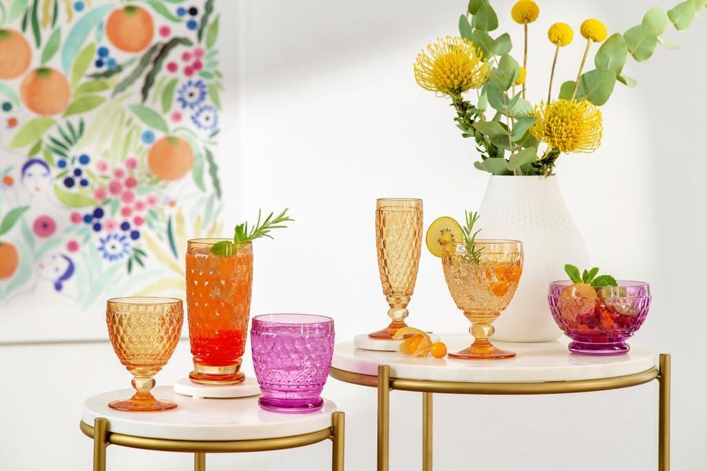 imageVilleroy ampamp Boch Boston Berry Crystal Double OldFashioned Glass Set of 4 Made in Germany