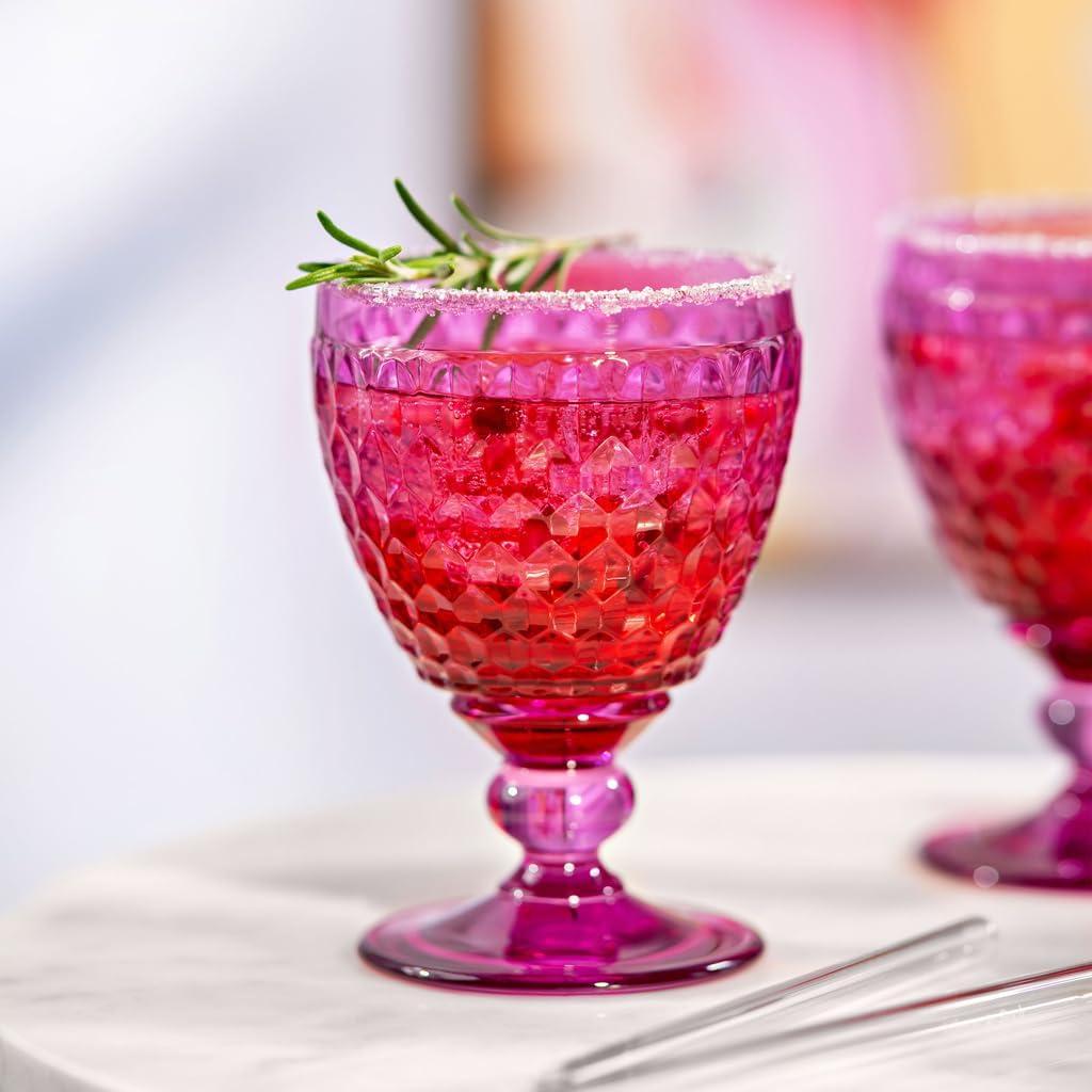 imageVilleroy ampamp Boch Boston Berry Red Wine Glass Set of 4 10 oz Made in GermanyPink