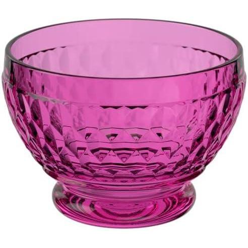 imageVilleroy ampamp Boch  Boston Berry Bowl 145 oz Crystal Glass Bowl for Fruit and Snacks DishwasherSafe Pink