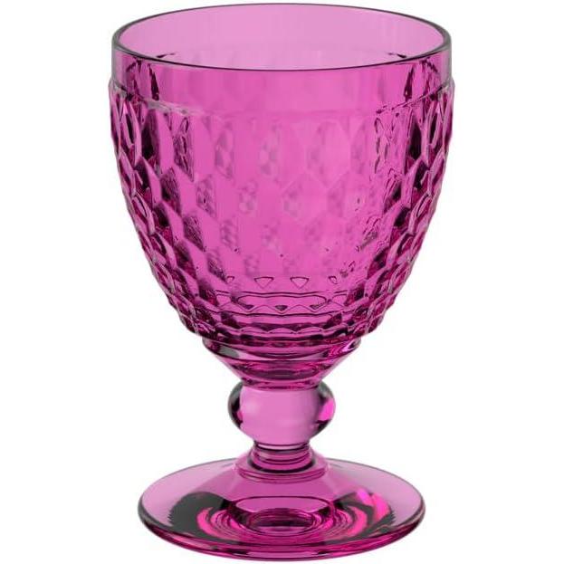 imageVilleroy ampamp Boch Boston Berry Red Wine Glass Set of 4 10 oz Made in GermanyPink