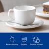 imageVilleroy ampamp Boch Afina Espresso Cup Saucer Premium Porcelain Made in Germany Dishwasher and Microwave Safe 45 in Stackable WhiteClassic