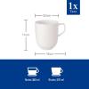 imageVilleroy ampamp Boch Afina Espresso Cup Saucer Premium Porcelain Made in Germany Dishwasher and Microwave Safe 45 in Stackable WhiteMug