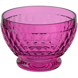 imageVilleroy ampamp Boch  Boston Berry Bowl 145 oz Crystal Glass Bowl for Fruit and Snacks DishwasherSafe Pink