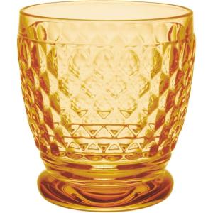 imageVilleroy ampamp Boch Boston Saffron Tumbler Set of 4 11 oz Crystal Glass Tumbler for Hot and Cold Drinks Made in Germany DishwasherSafe Yellow