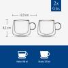 imageVilleroy ampamp Boch Artesano Hot ampamp Cold Beverages Coffee Glass Set of 2 Glasses DoubleWalled Glasses for Cold and Hot Beverages 9 oz Borosilicate Glass DishwasherSafe MicrowaveSafe