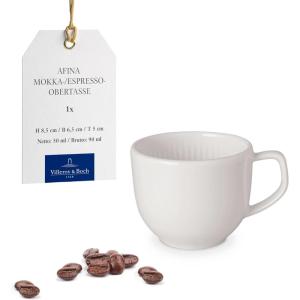 imageVilleroy ampamp Boch Afina Espresso Cup Premium Porcelain Made in Germany Dishwasher and Microwave Safe 25 x 2 in Stackable White