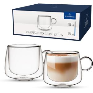 imageVilleroy ampamp Boch Artesano Hot ampamp Cold Beverages Cappuccino Glass Set of 2 145 oz Borosilicate Glass Dishwasher ampamp Microwave Safe