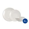 imageVilleroy ampamp Boch NewMoon 12Piece Dinnerware Set Service for 4 Plates ampamp Bowls Premium Porcelain Made in Germany