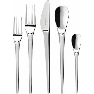 imageVilleroy ampamp Boch NewMoon 5Piece Flatware Place Setting 1810 Stainless Steel