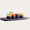 imageVilleroy ampamp Boch Manufacture Rock Shot Glass Tasting Set 4 Shot Glasses and Premium Porcelain Serving Tray Whiteblackgrey