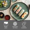 imageVilleroy ampamp Boch Lave Vert Serving Platter Premium Porcelain Earthenware Handmade Look and Reactive Glaze 125 in Diameter Dishwasher and Microwave Safe Green