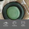 imagelike by Villeroy ampamp Boch Lave Vert Bread Plate Premium Porcelain Earthenware Handmade Look and Reactive Glaze 675 in Diameter Dishwasher and Microwave Safe  Green