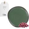 imageVilleroy ampamp Boch Lave Vert Serving Platter Premium Porcelain Earthenware Handmade Look and Reactive Glaze 125 in Diameter Dishwasher and Microwave Safe Green