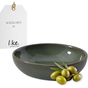 imagelike by Villeroy ampamp Boch  Lave Vert Small Bowl Dishwasher and Microwave Safe Bowl for Nuts and Snacks in a Handmade Look Reactive Glaze Earthenware 4x4x125 in Green 2 oz Capacity