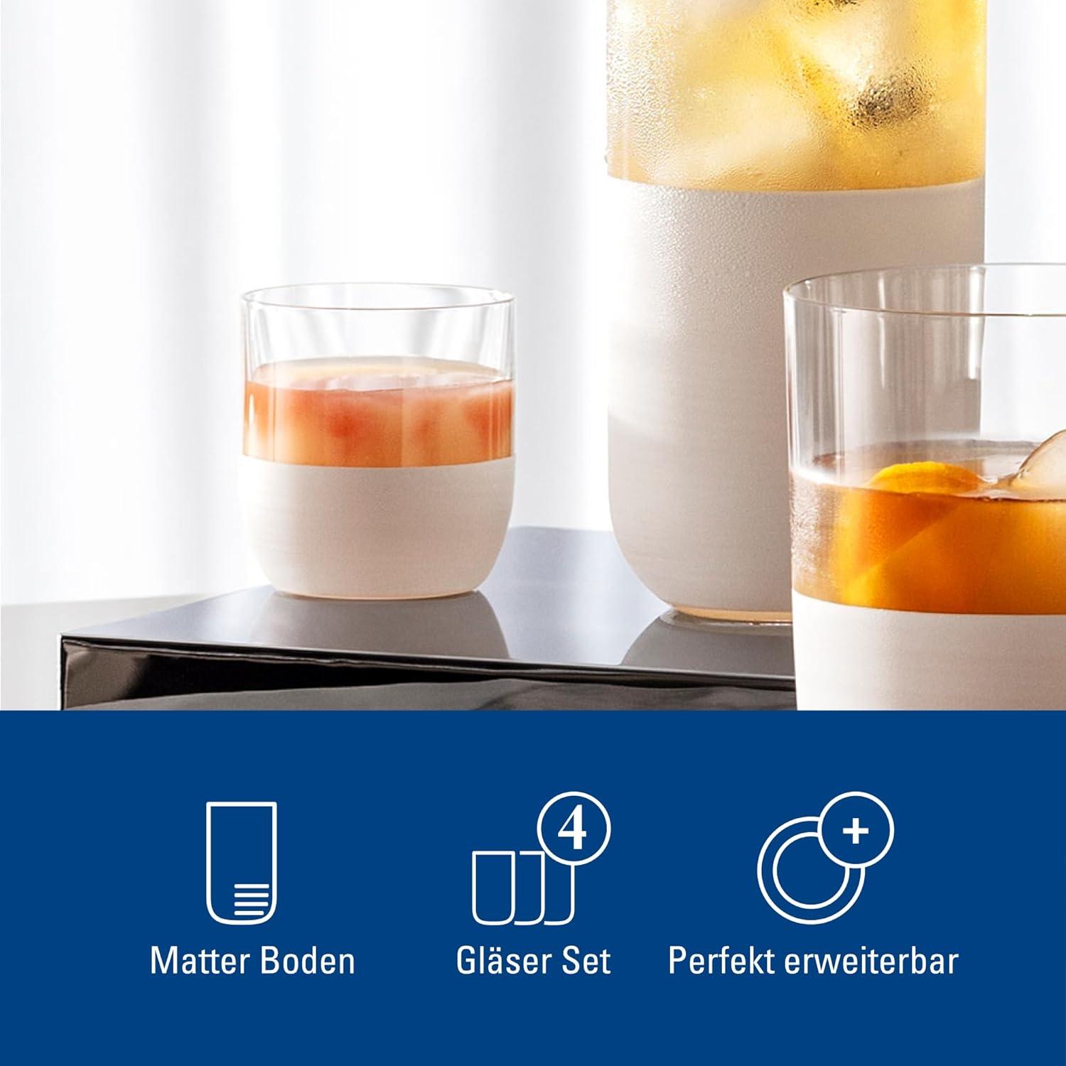 imageVilleroy ampamp Boch  Manufacture Rock Blanc Shot Glass Set 4 pcs Set of Drinking Glasses for Shots and Liqueurs 125 oz Crystal Matte White Slate Look