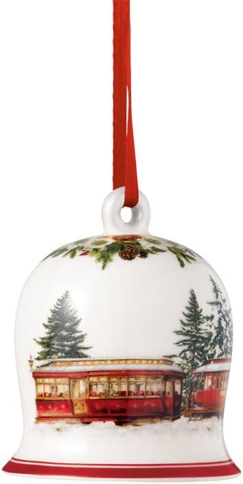 imageVilleroy ampamp Boch Annual Christmas Edition Bell Ornament Premium Porcelain Limited Edition Dated 2025 Bell Shaped Christmas Ornament