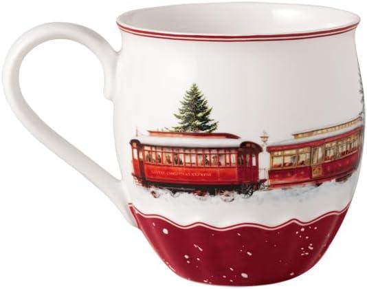 imageVilleroy ampamp Boch Annual Christmas Edition Collection Mug Premium Porcelain Nostalgic Christmas Motif 575 x 4 in 1275 oz Capacity WhiteColorfulWhiteColorful