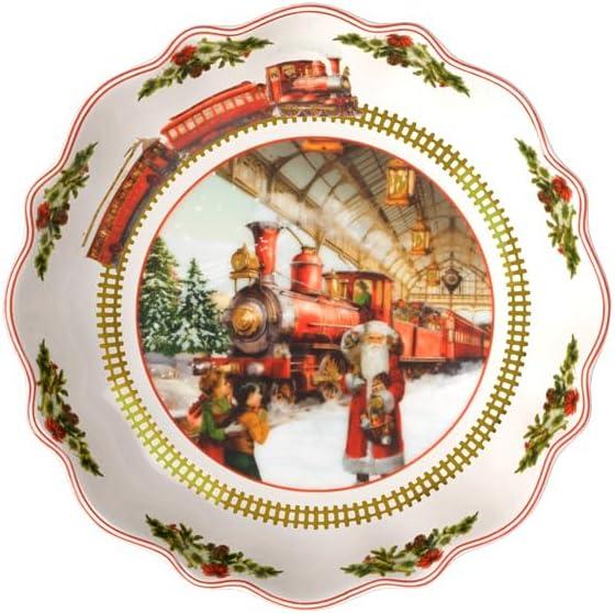 imageVilleroy ampamp Boch Annual Christmas Edition Collection Small Bowl Premium Porcelain Nostalgic Christmas Motif 65 x 125 in 5 oz Capacity WhiteColorful
