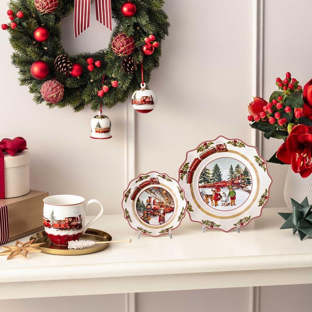 imageVilleroy ampamp Boch Annual Christmas Edition Collection Small Bowl Premium Porcelain Nostalgic Christmas Motif 65 x 125 in 5 oz Capacity WhiteColorful