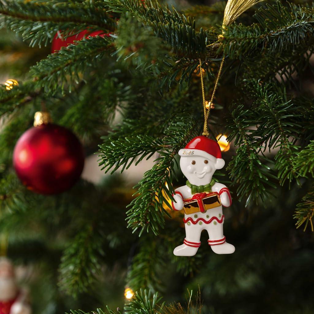 imageVilleroy ampamp Boch Christmas Classics Collection Christmas Gingerbread Man Shaped Ornament Premium Porcelain Collectors Edition Date 2025