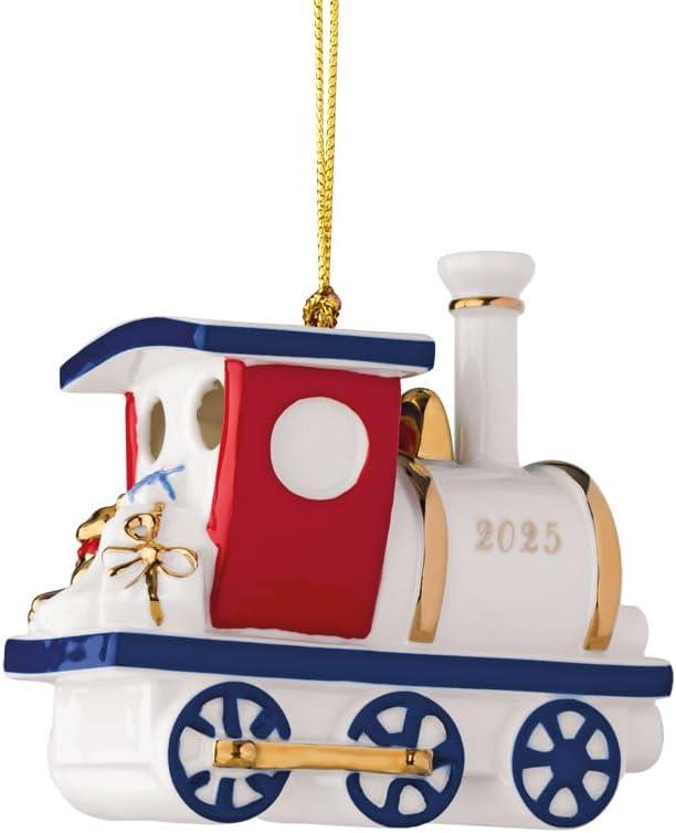imageVilleroy ampamp Boch Christmas Classics Collection Christmas Locomotive Shaped Ornament Premium Porcelain Collectors Edition Date 2025