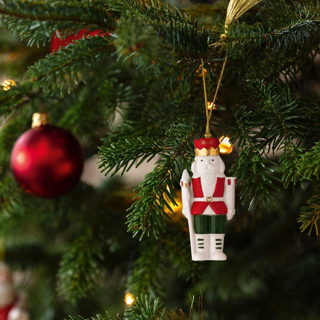 imageVilleroy ampamp Boch Christmas Classics Collection Christmas Nutcracker Shaped Ornament Premium Porcelain Collectors Edition Date 2025