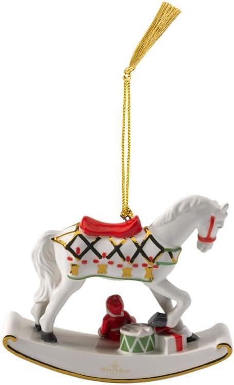 imageVilleroy ampamp Boch Christmas Classics Collection Christmas Rocking Horse Ornament Premium Porcelain Collectors Edition Date 2025