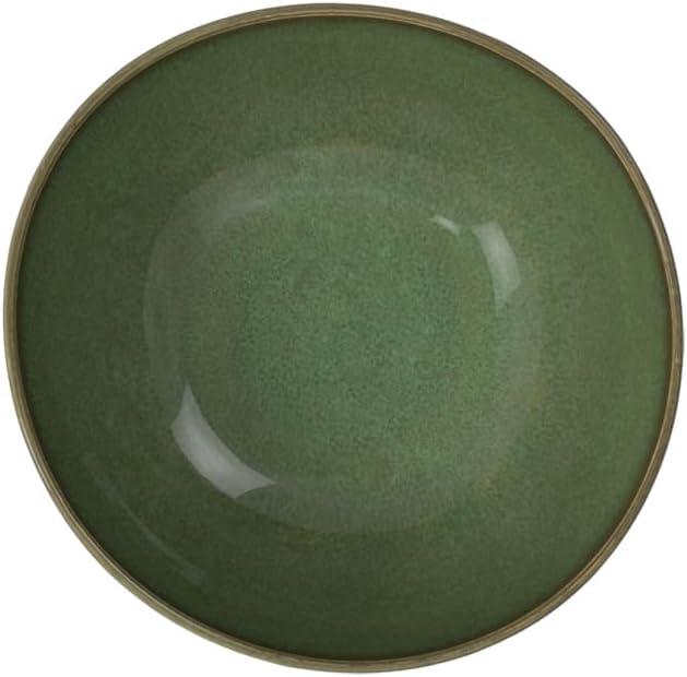 imageVilleroy ampamp Boch Lave Vert Serving Bowl Premium Porcelain Earthenware Handmade Look and Reactive Glaze 74 oz Capacity Dishwasher and Microwave Safe Green