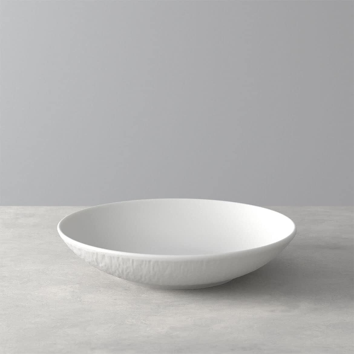 imageVilleroy ampamp Boch Manufacture Rock 4Piece Place Setting Dinner Plate Salad Plate Rice Bowl Pasta Bowl Premium Porcelain Made in Germany Matte BlackWhite