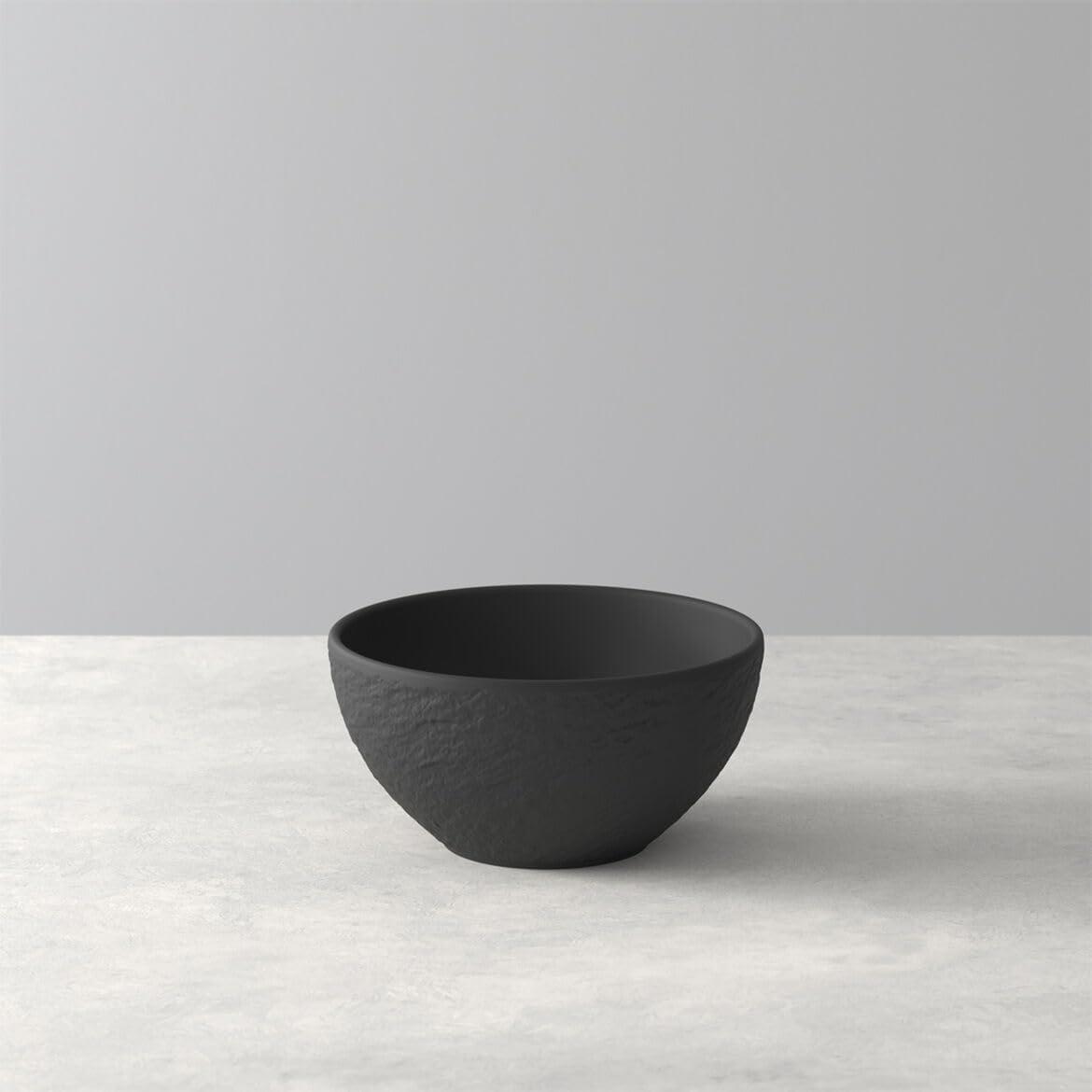 imageVilleroy ampamp Boch Manufacture Rock 4Piece Place Setting Dinner Plate Salad Plate Rice Bowl Pasta Bowl Premium Porcelain Made in Germany Matte BlackBlack