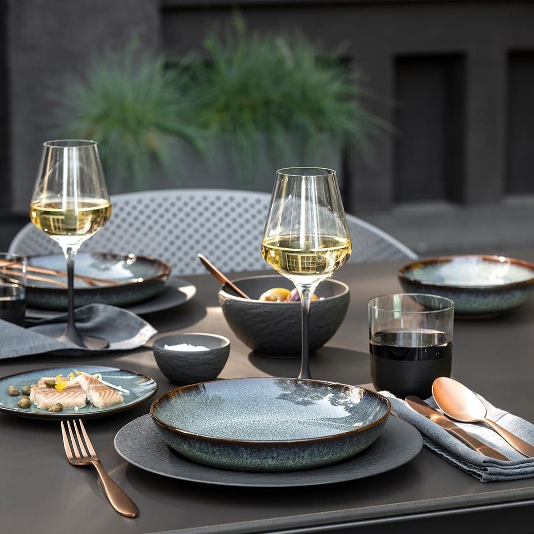 imageVilleroy ampamp Boch Manufacture Rock Modern Bowl for Finger Food and Dips Premium Porcelain Dishwasher Safe Black