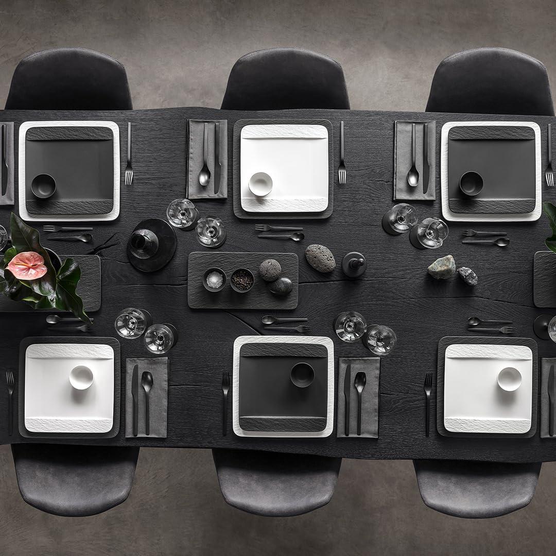 imageVilleroy ampamp Boch Manufacture Rock Modern Bowl for Finger Food and Dips Premium Porcelain Dishwasher Safe Black