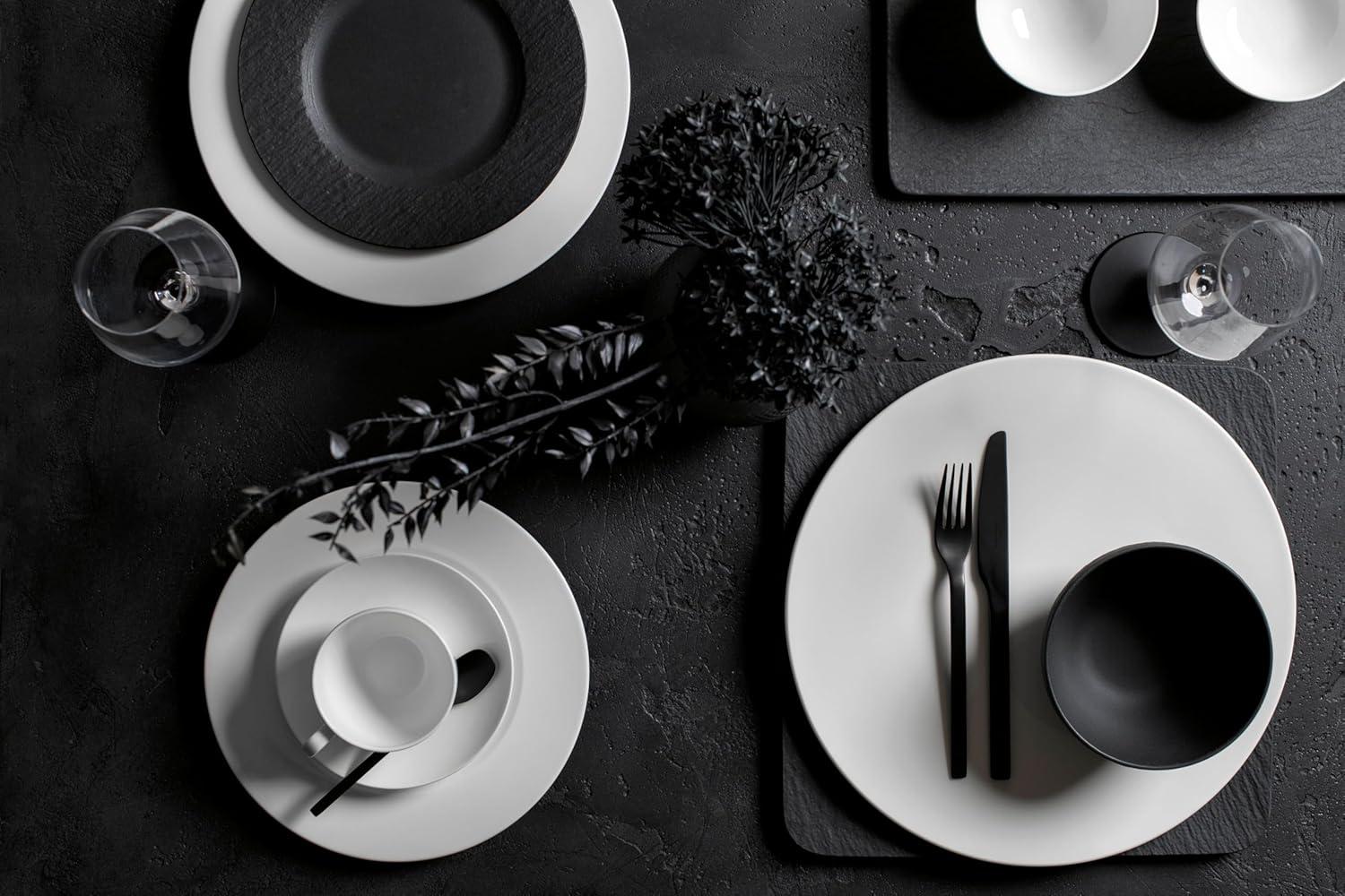 imageVilleroy ampamp Boch Manufacture Rock Modern Bowl for Finger Food and Dips Premium Porcelain Dishwasher Safe Black