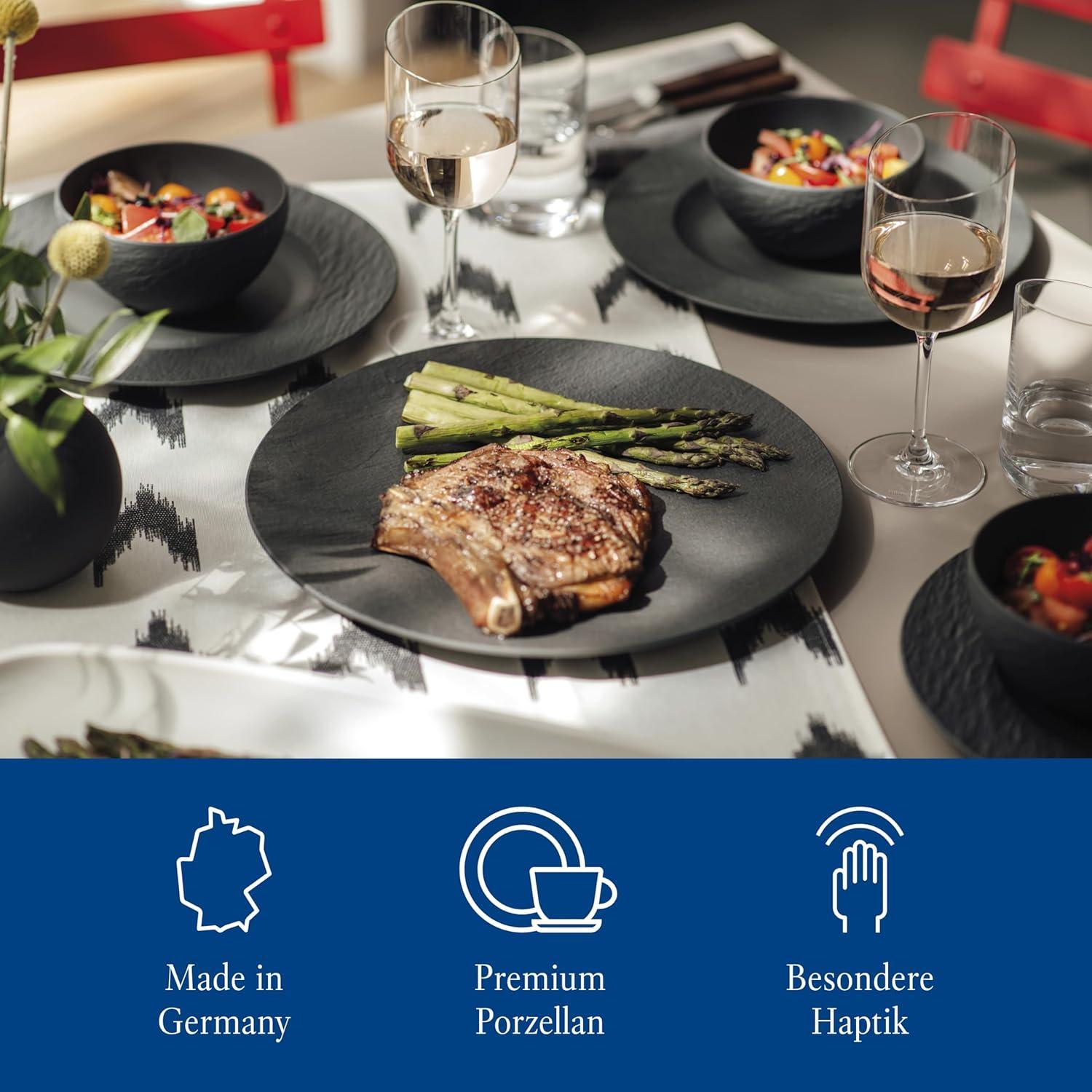 imageVilleroy ampamp Boch Manufacture Rock PizzaBuffet Plate 125 in Premium Porcelain Black