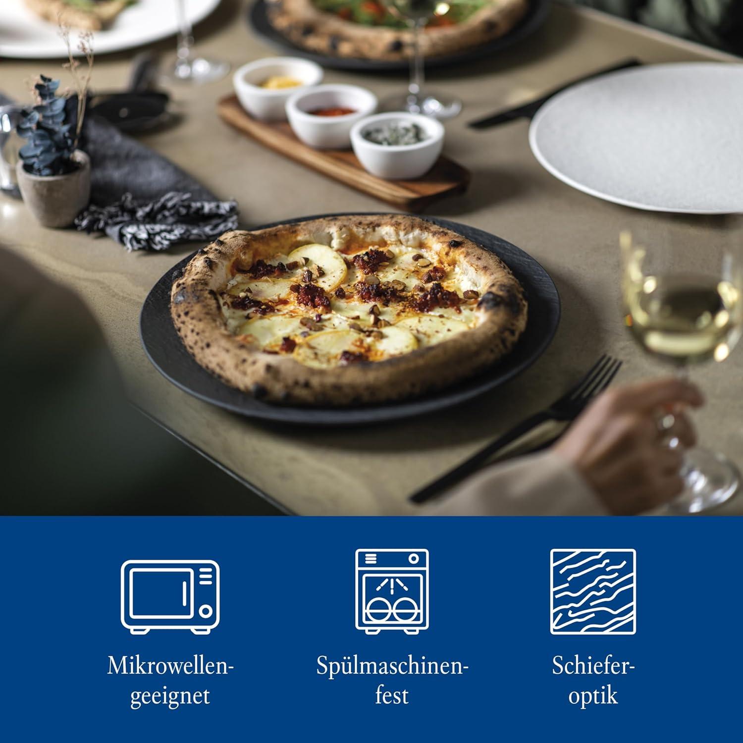 imageVilleroy ampamp Boch Manufacture Rock PizzaBuffet Plate 125 in Premium Porcelain Black