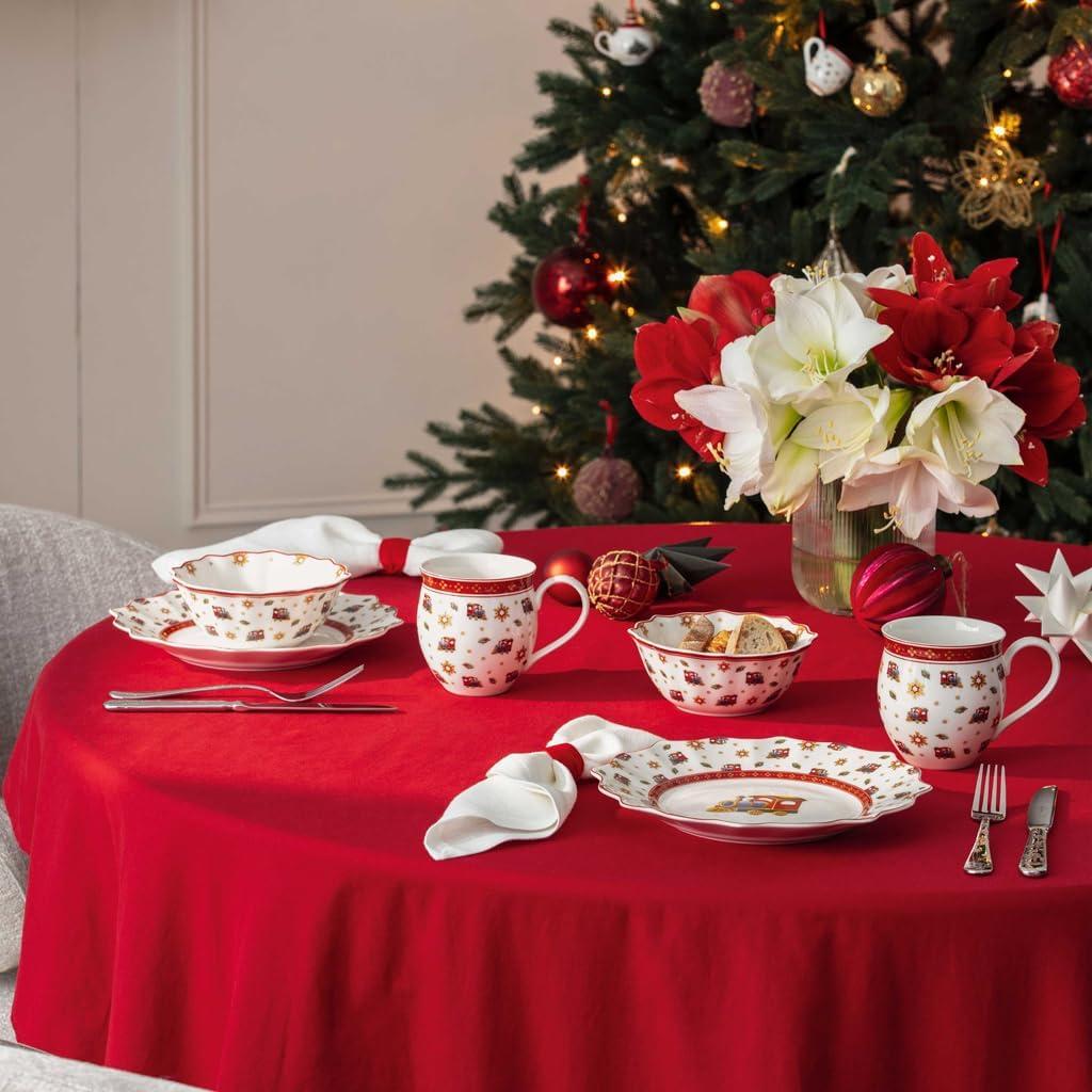 imageVilleroy ampamp Boch Toys Delight Anniversary Christmas Collection Bowl Set of 4 1 Each of Santa Nutcracker Locomotive and Rocking Horse Premium Porcelain 4Piece Set 575x225 in