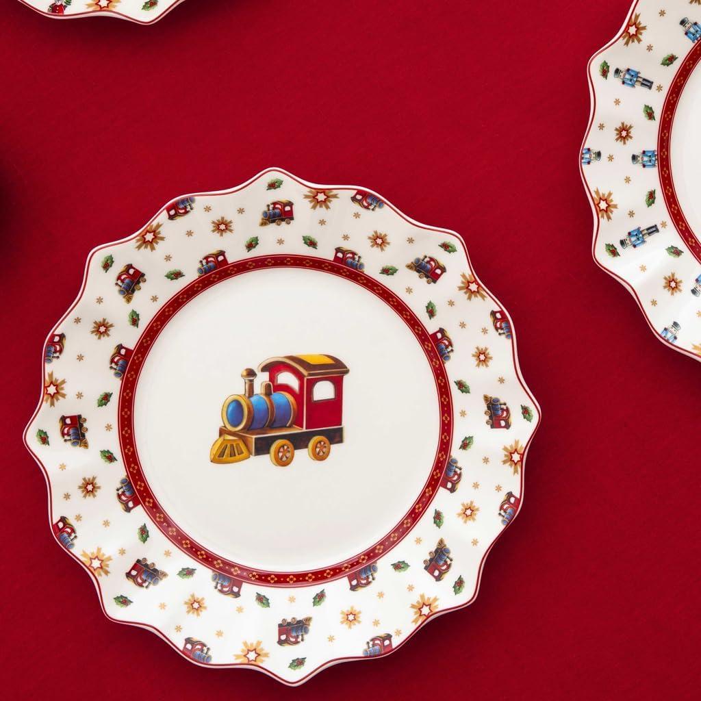 imageVilleroy ampamp Boch Toys Delight Christmas Collection Breakfast Set for 2 Locomotive Premium Porcelain 6piece Set Plates Bowls Mugs