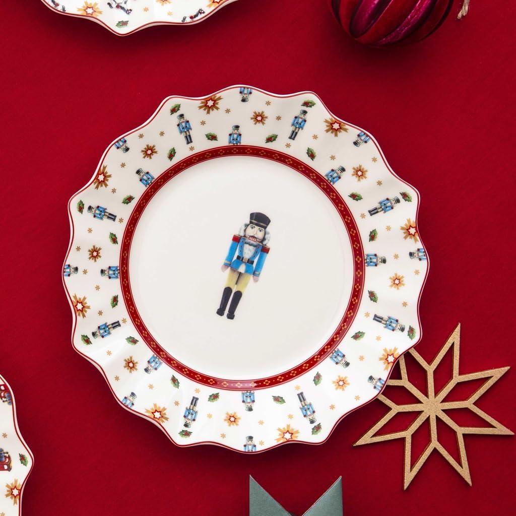 imageVilleroy ampamp Boch Toys Delight Christmas Collection Breakfast Set for 2 Nutcracker Premium Porcelain 6piece Set Plates Bowls Mugs