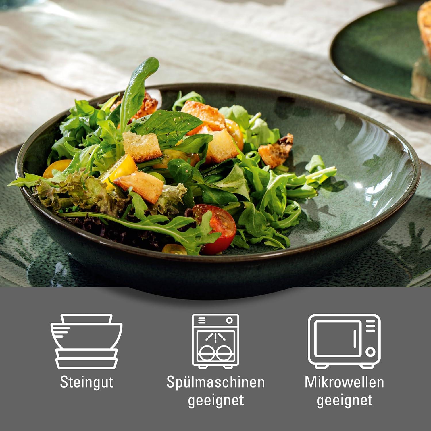 imagelike by Villeroy ampamp Boch Lave Vert Bowl Dishwasher ampamp Microwave Safe Bowl for Pasta Side Dishes Snacks ampamp Salads in a Handmade Look Reactive Glaze Earthenware 85 x 825 x 175 inch  Green