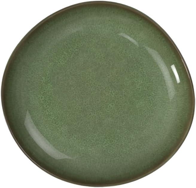imagelike by Villeroy ampamp Boch Lave Vert Low Bowl Earthenware Dishwasher ampamp Microwave Safe Rustic Bowl for Pasta Meals ampamp Antipasti Dinnerware in a Handmade Look with a Reactive Glaze 11 x 175 Green