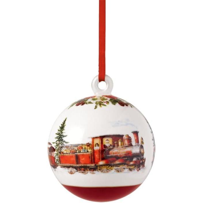 imageVilleroy ampamp Boch Annual Christmas Edition Ball Ornament Premium Porcelain Limited Edition Dated 2025 Ball Shaped Christmas Ornament